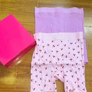 SKIMS Cotton Rib Boxer 3-pack (Petal multi) NEW